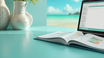 Digital planner open on laptop screen